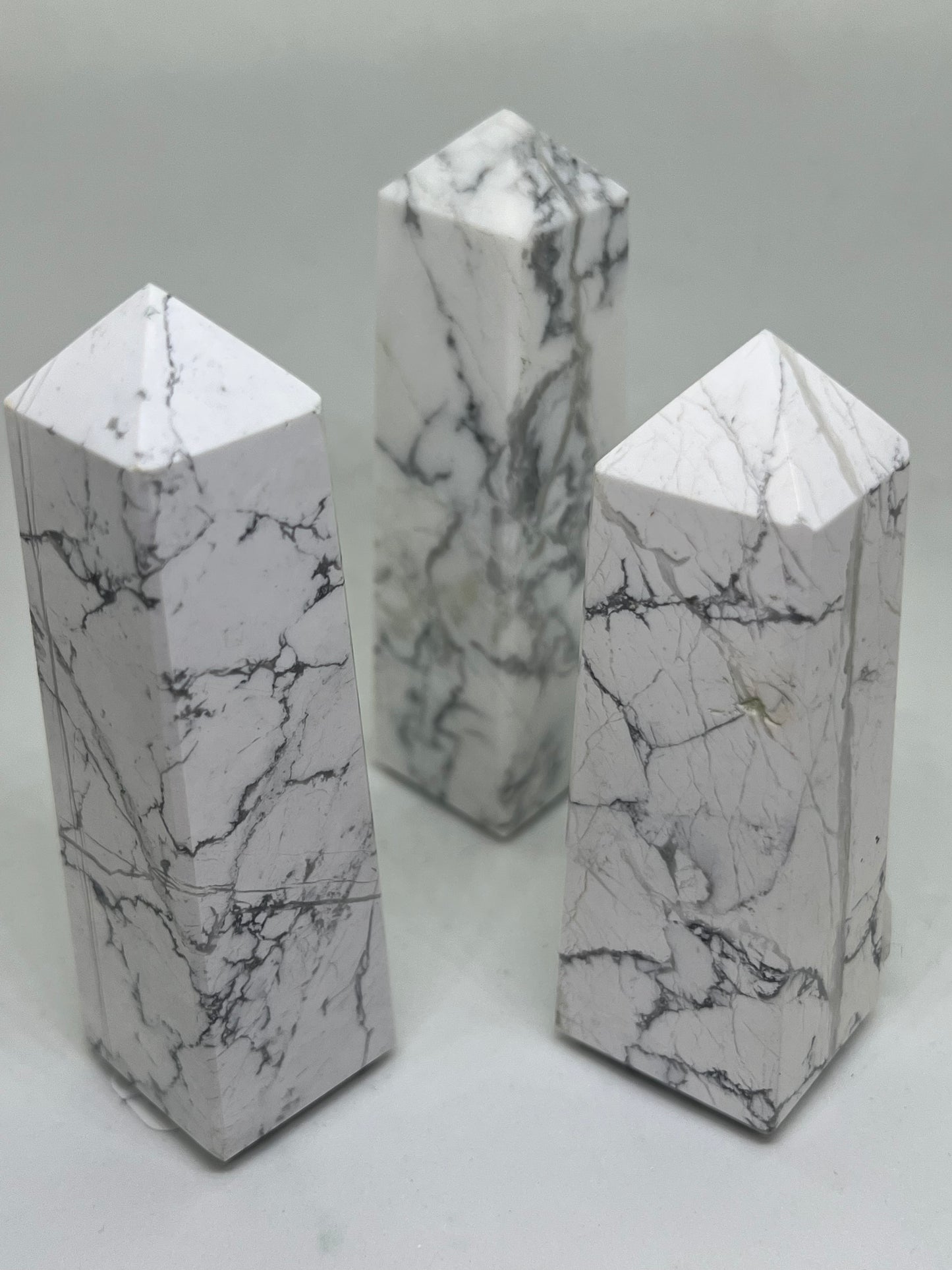 White Howlite Towers