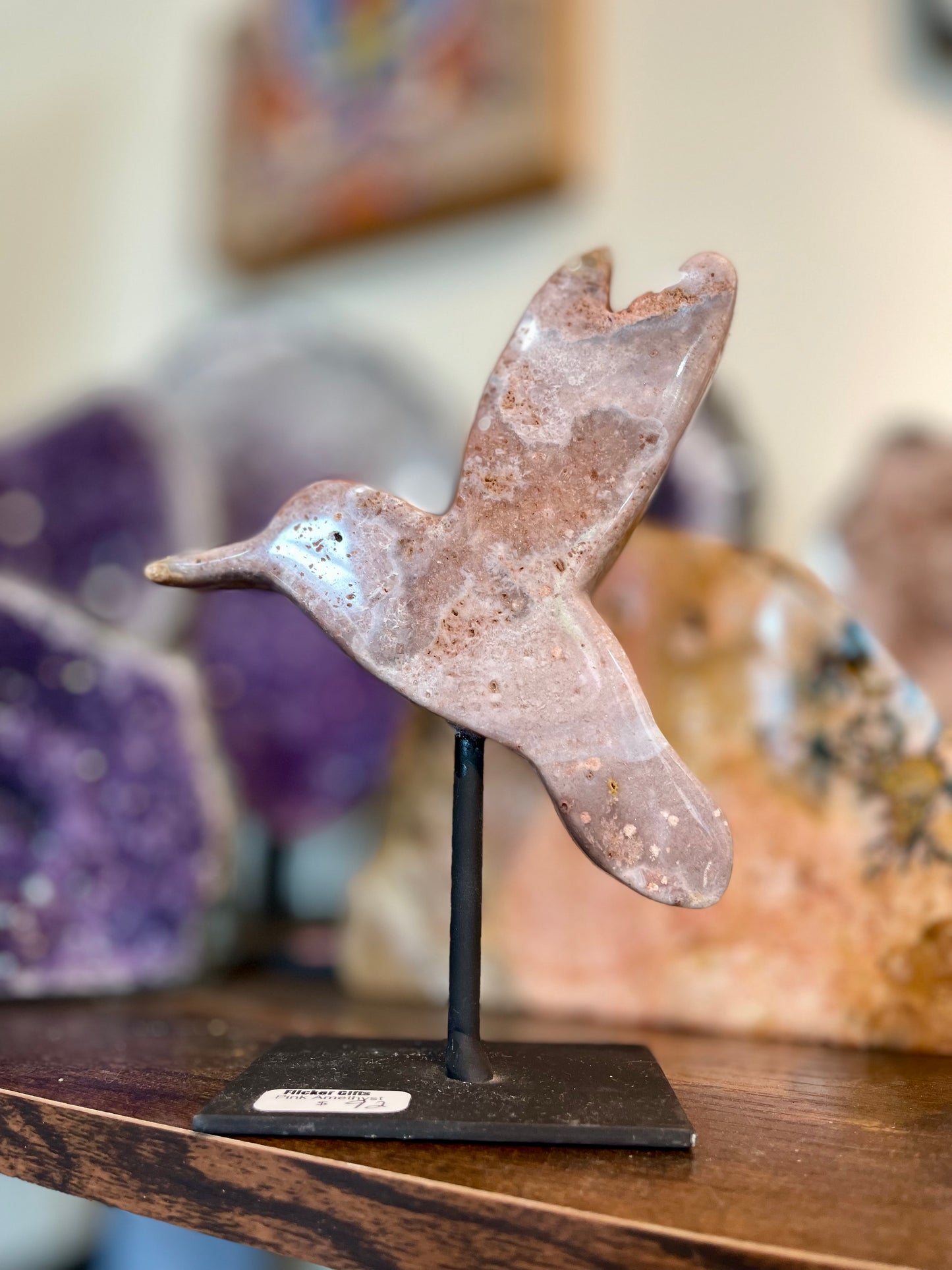 Pink amethyst hummingbird