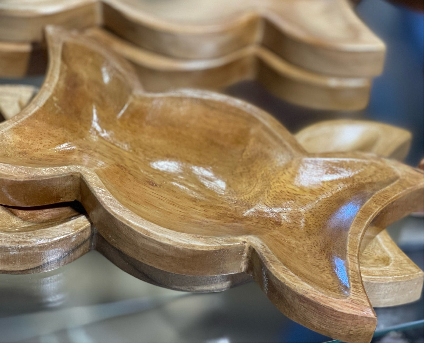 Wooden moon bowl